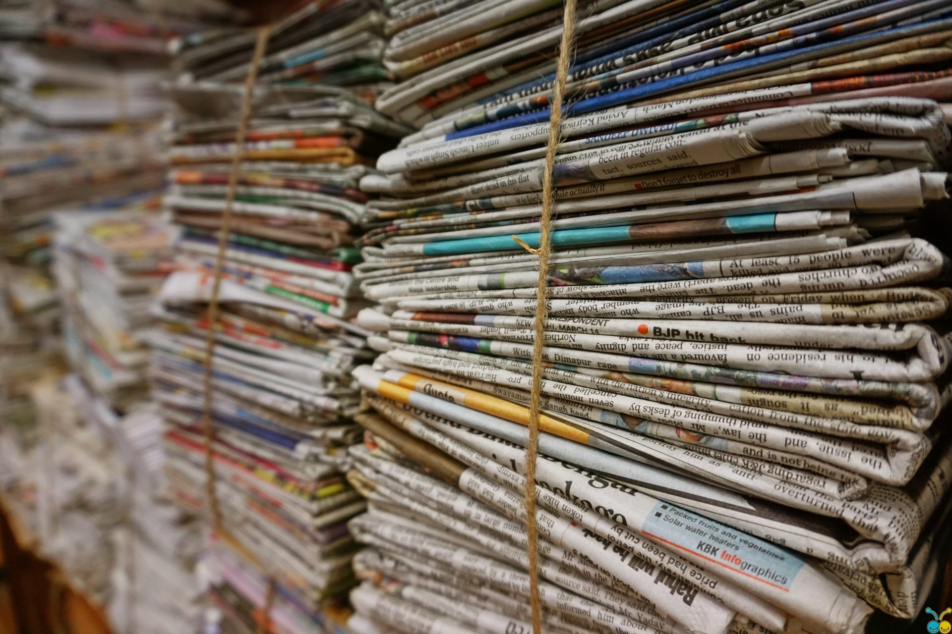 pile of newspapers